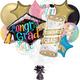Pastel Grad Congrats Grad Foil Balloon Bouquet, 13pc, Premium - Follow Your Dreams